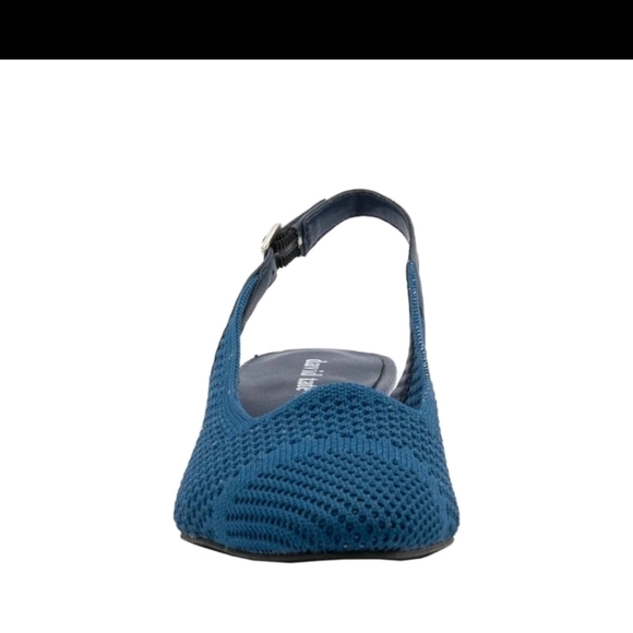 David Tate Women's Glenna Stretched Fabric Slingback Pump - Navy - Picture 9 of 10